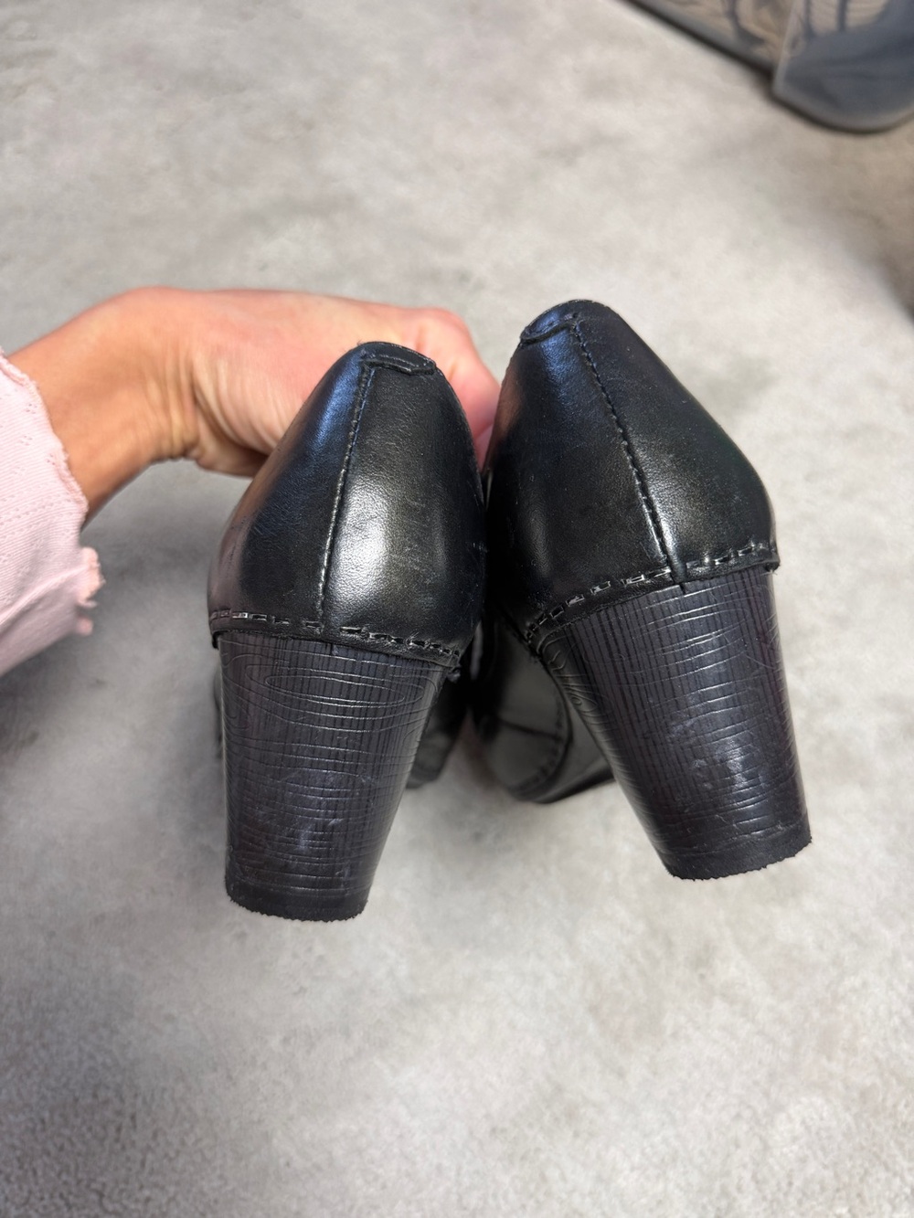 DANSKO NANCY CLOG HEELED BOOTIE ZIP BOOT PROFESSIONAL SHOE LEATHER STUDDED 36 - Picture 5 of 8